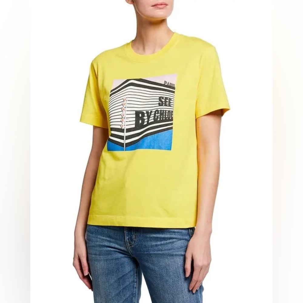 See By Chloe Crewneck Logo Graphic Tee